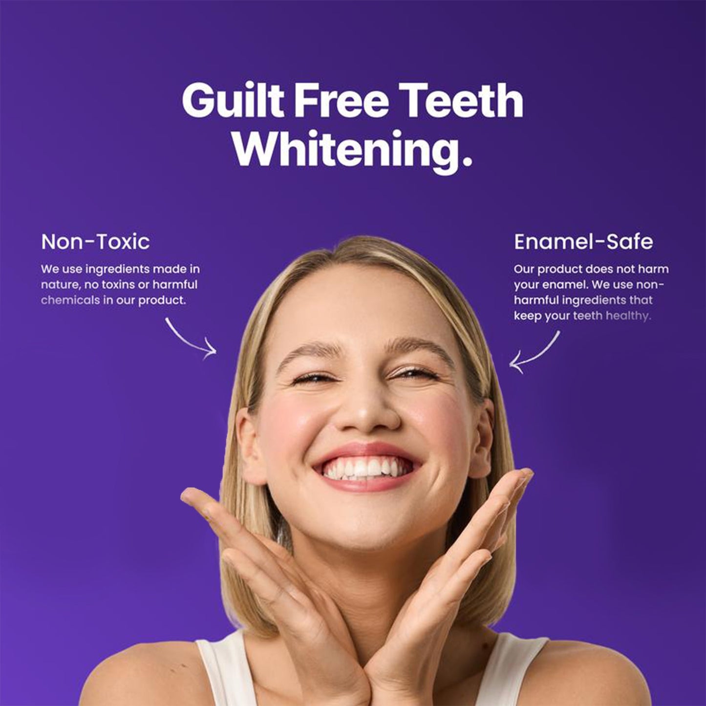 Purple Teeth Whitening Strips | Fast, Gentle & Peroxide-Free Whitening-XDX-FB