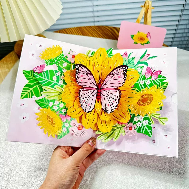 π85K+ SOLD! πΌπ Forever-Blooming 3D Flower Pop-Up Cardβ Personalized Love Message & Everlasting Bloom π-XDX
