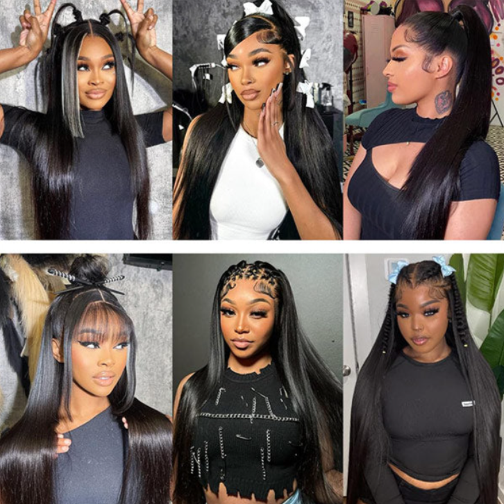 Sale Happening NOW:70%OFF Pre-Cut Lace Kinky straight 360 Full Lace Frontal Glueless Wig with Invisible Drawstring Pre PluckedHuman Hair Wig-XDX-FB