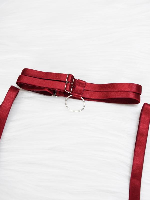 Red Silk Bow Sleepwear Set - Glamour Nightwear for New Year, Valentine's Day, Birthday Gifts - Soft, Breathable, Minimalist Design - Comfortable Pajamas for Women Fabric Womenswear Suits Elegance—XDX