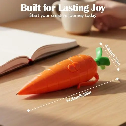 fun gift🎁🎁60-Second Voice Recorder with Playback & Audio Recorder Pen - Cute Carrot-Shaped Recorder Device, Smooth-Writing Ballpoint Pen - Fun & Creative Gift for Kids, Students, Teachers-HHW