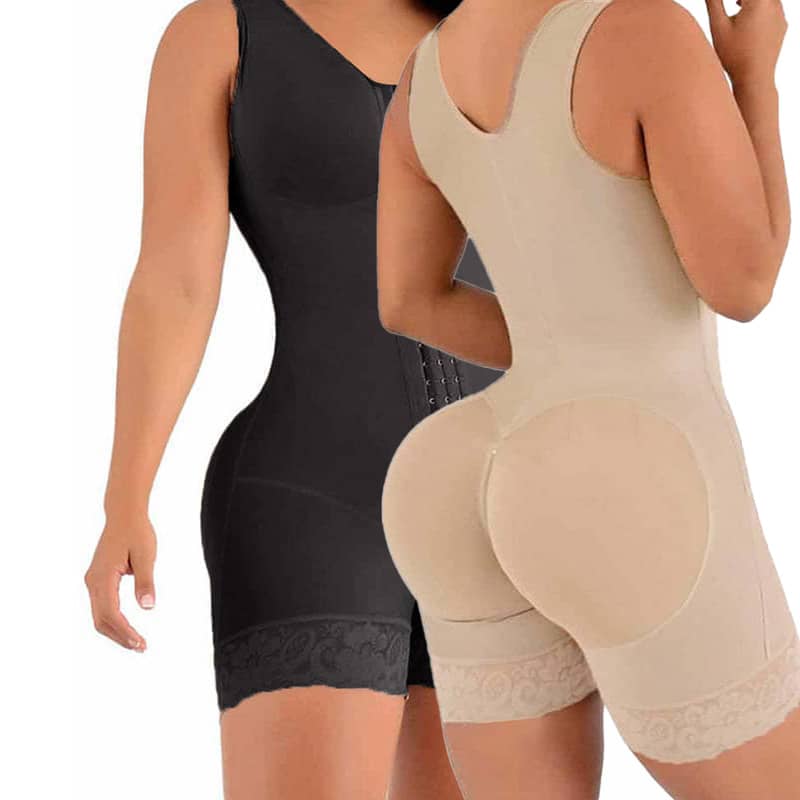 Fajas Colombianas Shapewear for Women Tummy Control Full Shapewear Butt Lifter with Zipper Crotch