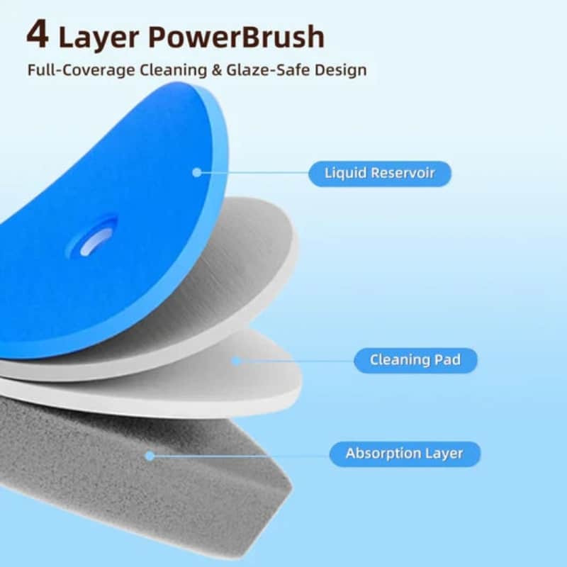 Disposable Toilet Brush Set with Built-In Cleaner & 24 Refills-XDX