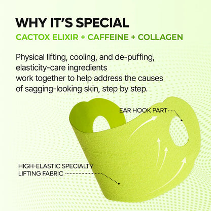 Cooling V-Line Lifting Band with Cactus Cooling Reduce Puffiness & Pore Tightening for Visible Pore Care Skin Repair
