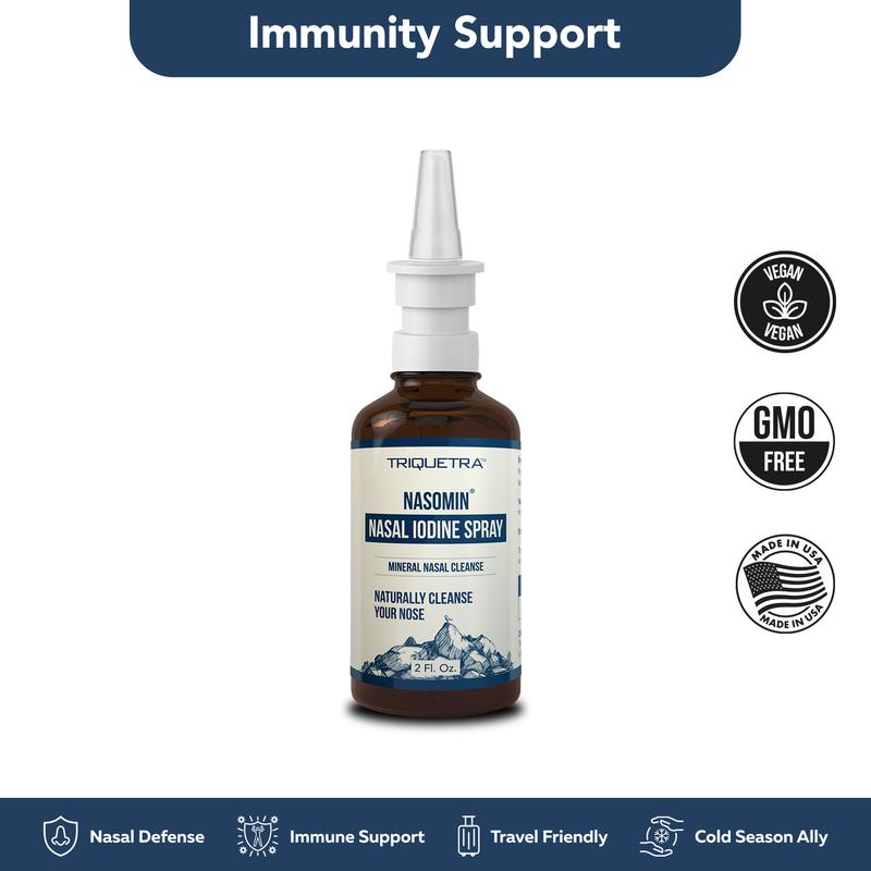 Nasomin Nasal Iodine – Nasal Cleanse– Neutralize Nose - Iodine + Fulvic Acid Blend -100% Natural Mineral Complex – 2 oz. Bottle- Oral Daily-HHW