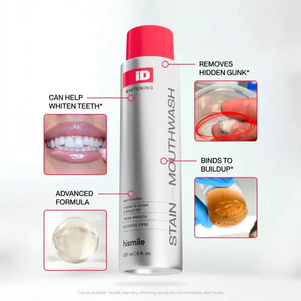 Stain Whitening Mouthwash for White Teeth, Freshens Breath with Essential Oils 237ml-HHW