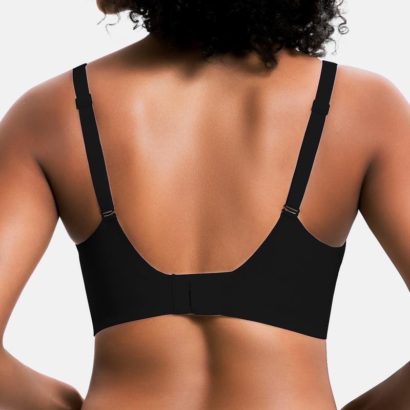 🌷Wireless Womens Comfortable Wireless Bras Push Up Bralettes Seamless Tshirts Bras Deep V Everyday Bras-XDX