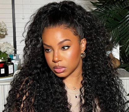 Sale Happening NOW:70%OFF Pre-Cut Lace Kinky straight 360 Full Lace Frontal Glueless Wig with Invisible Drawstring Pre PluckedHuman Hair Wig-XDX-FB