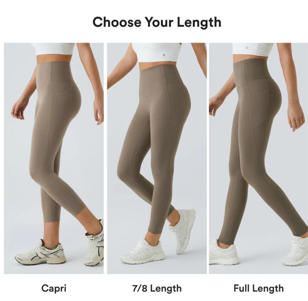 UltraSculpt High Waisted Tummy Control Pocket Shaping Training Leggings-XDX