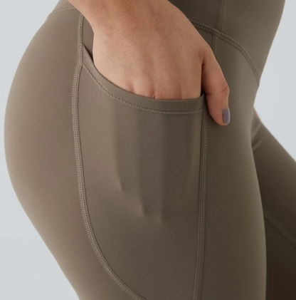 UltraSculpt High Waisted Tummy Control Pocket Shaping Training Leggings-XDX