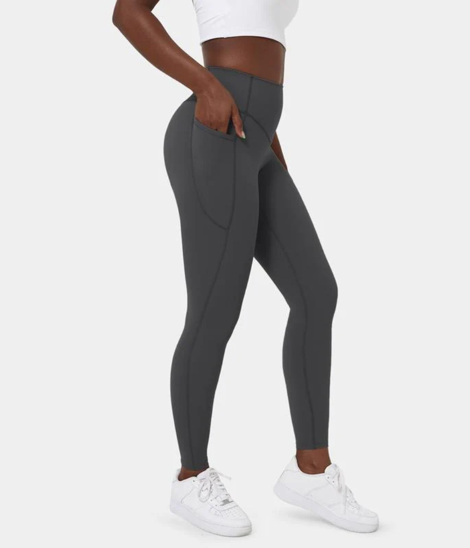 UltraSculpt High Waisted Tummy Control Pocket Shaping Training Leggings-XDX