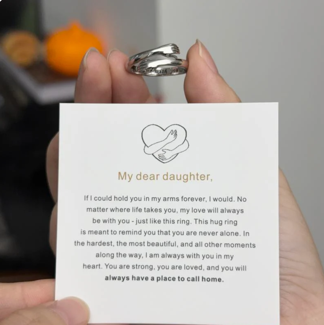 Hug Ring For My Daughter - A Symbol of Love and Protection-XDX