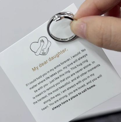 Hug Ring For My Daughter - A Symbol of Love and Protection-XDX