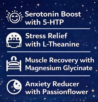 Natural Sleep Gummies -30 Servings Sweet Strawberry Stars (Melatonin Free)-XDX