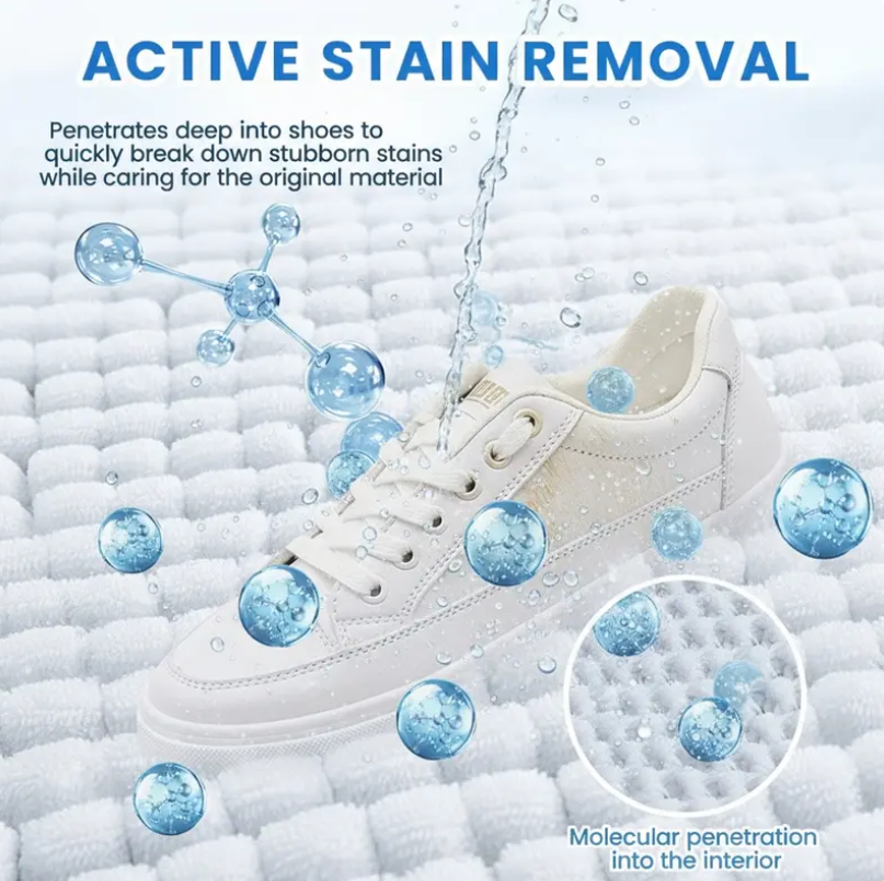 White Shoe Cleaner Cream Multipurpose No-Wash Solid Comes with Sponge Removes Stains Ideal for Leather Silicone Car Interiors Mild Non-Irritating Eco-Friendly-HHW