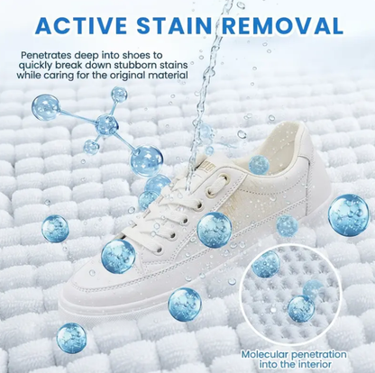 White Shoe Cleaner Cream Multipurpose No-Wash Solid Comes with Sponge Removes Stains Ideal for Leather Silicone Car Interiors Mild Non-Irritating Eco-Friendly-HHW