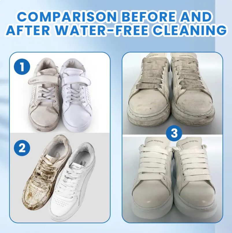White Shoe Cleaner Cream Multipurpose No-Wash Solid Comes with Sponge Removes Stains Ideal for Leather Silicone Car Interiors Mild Non-Irritating Eco-Friendly-HHW