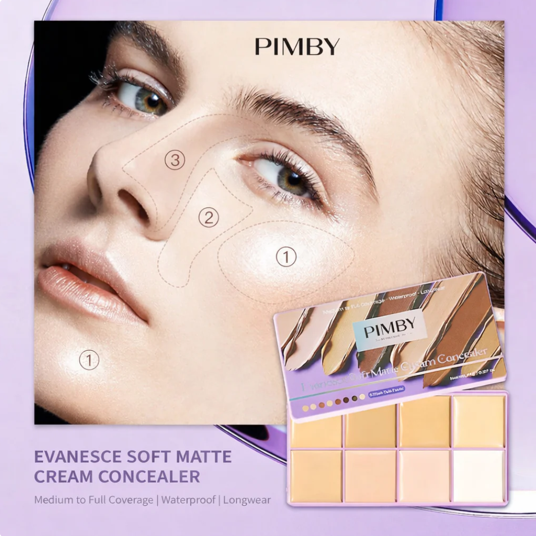 Evanesce Soft Matte Cream Concealer 8-Shade Fade Palette-XDX