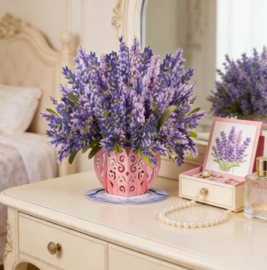 🏆85K+ SOLD! 🌼💌 Forever-Blooming 3D Flower Pop-Up Card– Personalized Love Message & Everlasting Bloom 🎁-XDX