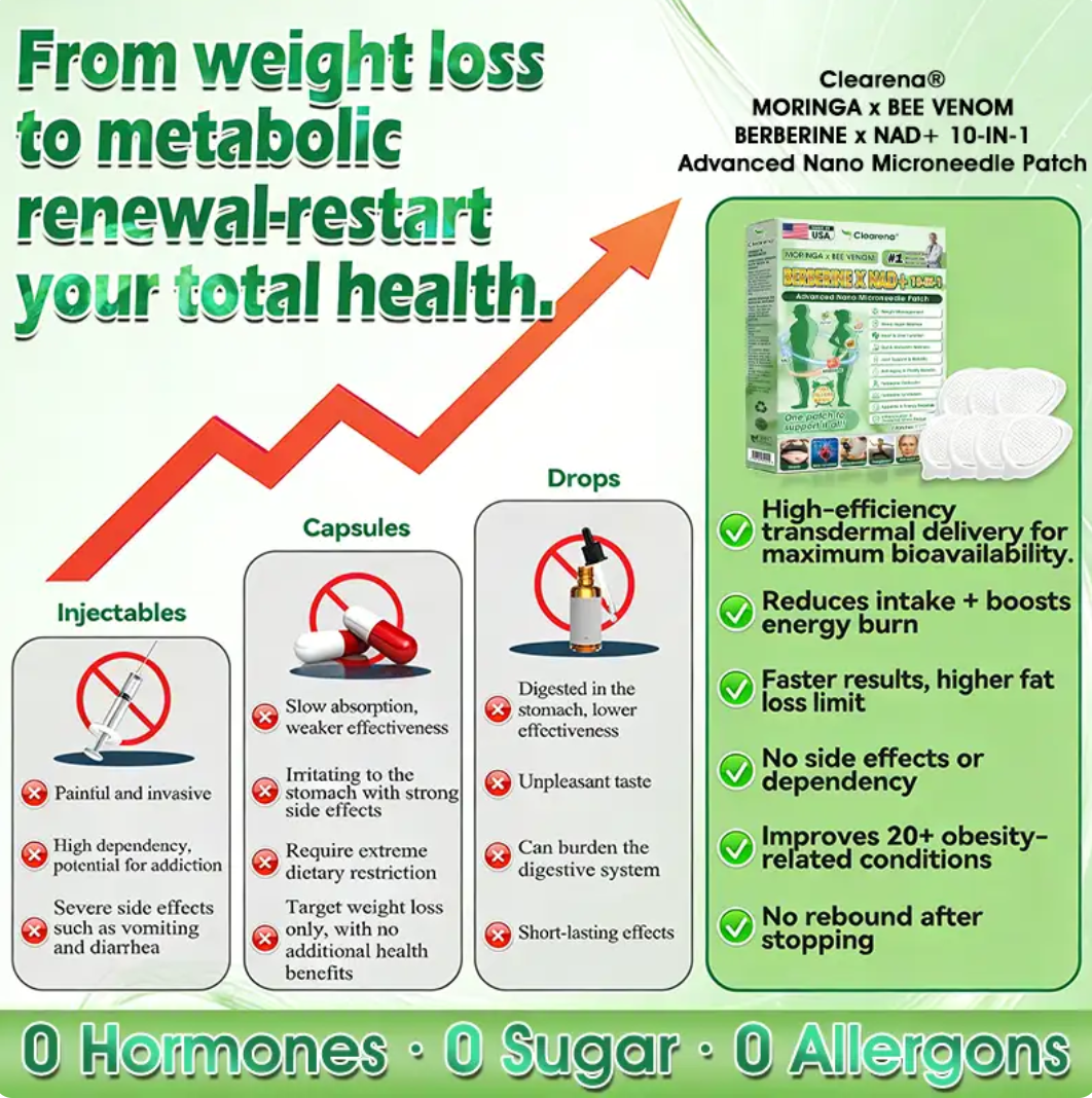 𝐎𝐟𝐟𝐢𝐜𝐢𝐚𝐥 𝐔𝐒 𝐒𝐭𝐨𝐫𝐞 🇺🇸 | 🧑‍⚕️🩺 𝐂𝐥𝐞𝐚𝐫𝐞𝐧𝐚® Moringa · Berberine × NAD+ 𝟏𝟎-𝐢𝐧-𝟏 𝐀𝐝𝐯𝐚𝐧𝐜𝐞𝐝 𝐍𝐚𝐧𝐨 𝐌𝐢𝐜𝐫𝐨𝐧𝐞𝐞𝐝𝐥𝐞 𝐏𝐚𝐭𝐜𝐡 — 𝐎𝐧𝐜𝐞 𝐃𝐚𝐢𝐥𝐲, 𝐕𝐢𝐬𝐢𝐛𝐥𝐞 𝐑𝐞𝐬𝐮𝐥𝐭𝐬 𝐢𝐧 𝟕 𝐃𝐚𝐲𝐬-XDX-FB