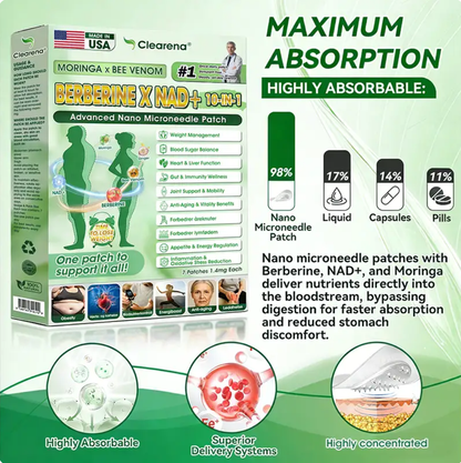 𝐎𝐟𝐟𝐢𝐜𝐢𝐚𝐥 𝐔𝐒 𝐒𝐭𝐨𝐫𝐞 🇺🇸 | 🧑‍⚕️🩺 𝐂𝐥𝐞𝐚𝐫𝐞𝐧𝐚® Moringa · Berberine × NAD+ 𝟏𝟎-𝐢𝐧-𝟏 𝐀𝐝𝐯𝐚𝐧𝐜𝐞𝐝 𝐍𝐚𝐧𝐨 𝐌𝐢𝐜𝐫𝐨𝐧𝐞𝐞𝐝𝐥𝐞 𝐏𝐚𝐭𝐜𝐡 — 𝐎𝐧𝐜𝐞 𝐃𝐚𝐢𝐥𝐲, 𝐕𝐢𝐬𝐢𝐛𝐥𝐞 𝐑𝐞𝐬𝐮𝐥𝐭𝐬 𝐢𝐧 𝟕 𝐃𝐚𝐲𝐬-XDX-FB