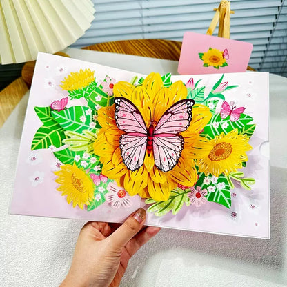 🏆85K+ SOLD! 🌼💌 Forever-Blooming 3D Flower Pop-Up Card– Personalized Love Message & Everlasting Bloom 🎁-XDX