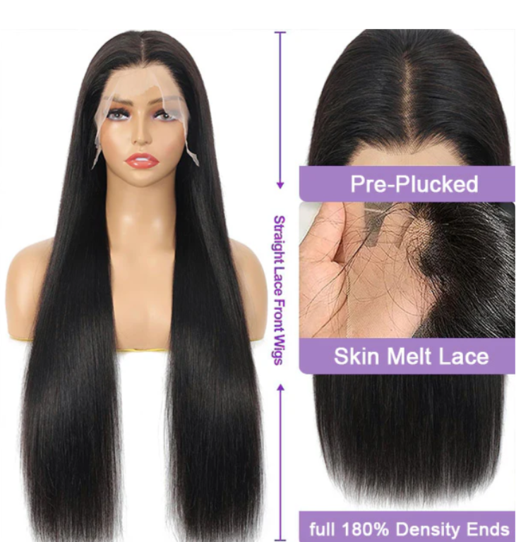 Sale Happening NOW:70%OFF Pre-Cut Lace Kinky straight 360 Full Lace Frontal Glueless Wig with Invisible Drawstring Pre PluckedHuman Hair Wig-XDX-FB
