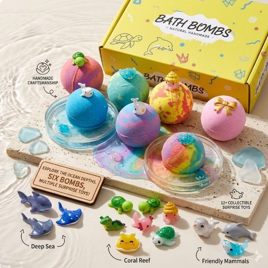 🛁 Natural Bath Bombs for Kids✨Turn Every Bath Into a Magic Adventure-HHW