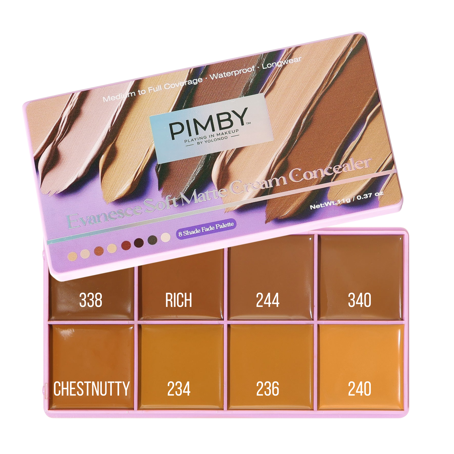 Evanesce Soft Matte Cream Concealer 8-Shade Fade Palette-XDX