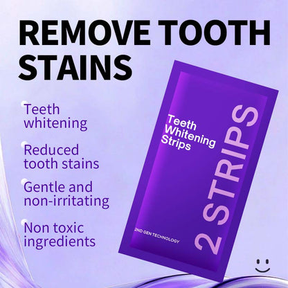 Purple Teeth Whitening Strips | Fast, Gentle & Peroxide-Free Whitening-XDX