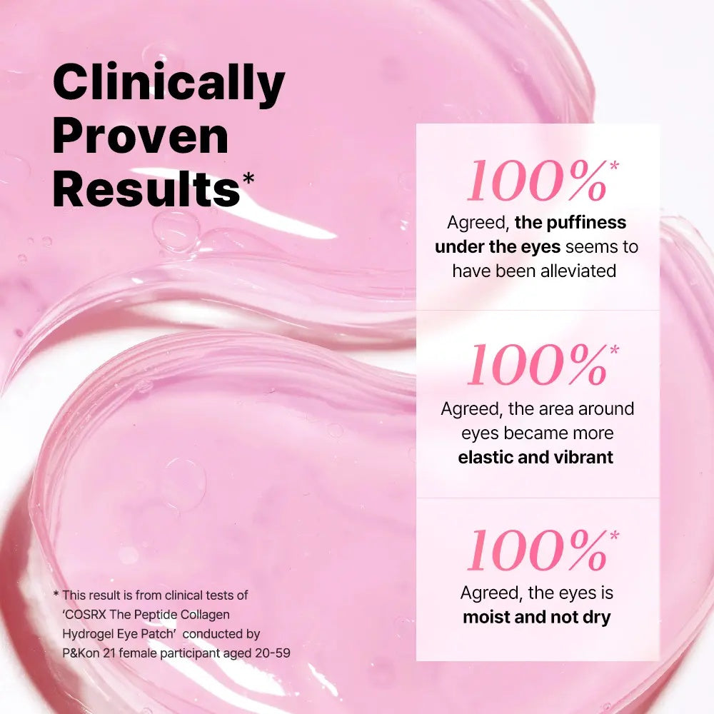 The Peptide Collagen Hydrogel Eye Patch 60 Patches Reduce Puffiness Hydrate Under-Eye Bags in 10 Minutes-XDX