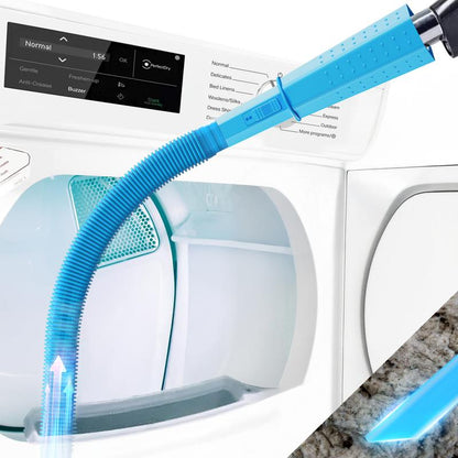 2 Pieces Dryer Vent Cleaner Kit Compatible with All Vacuum Cleaner Dryer Lint Brush and Vacuum Hose Attachment with Stretch Universal Connector Quick Lint Remover-XDX