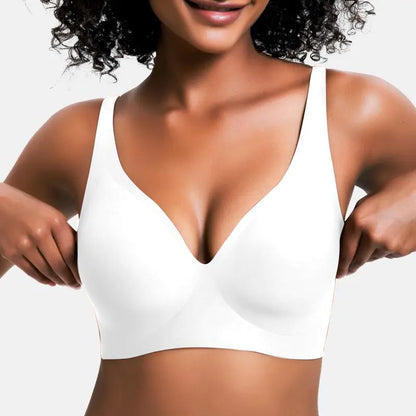 🌷Wireless Womens Comfortable Wireless Bras Push Up Bralettes Seamless Tshirts Bras Deep V Everyday Bras-XDX