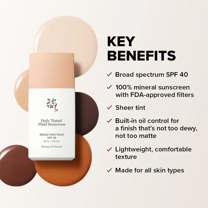 ✨Beauty of Joseon Daily Tinted Fluid Sunscreen 50ml Spf Facial-XDX