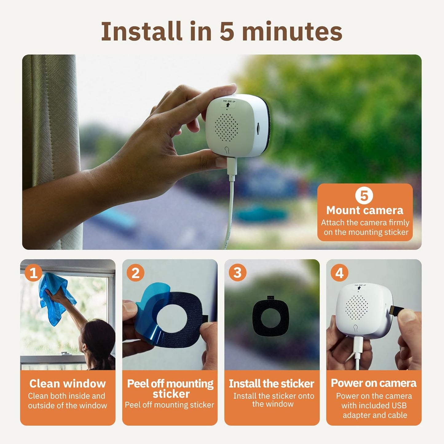 3MP 2K Window Camera,2.4GHz & 5GHz WiFi Indoor Cameras-XDX