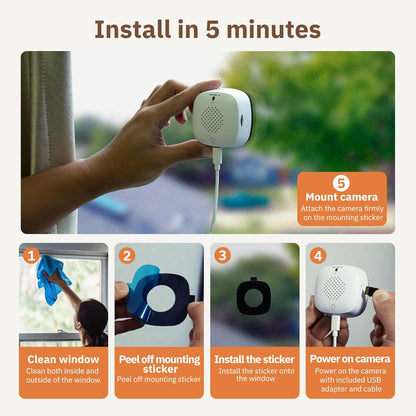 3MP 2K Window Camera,2.4GHz & 5GHz WiFi Indoor Cameras-XDX