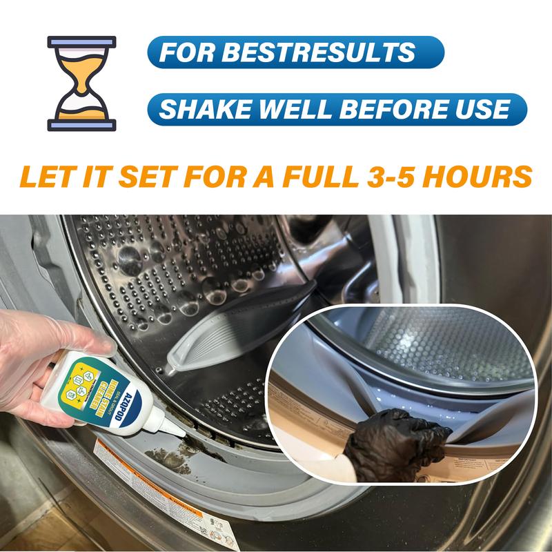 AZQPOD Mold Remover Gel with Scrub Brush – Heavy Duty Mildew Stain Cleaner for Washer Gasket, Shower Caulk, Tile Grout & Bathroom – 7 Fl Oz-XDX