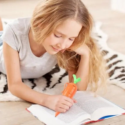fun gift🎁🎁60-Second Voice Recorder with Playback & Audio Recorder Pen - Cute Carrot-Shaped Recorder Device, Smooth-Writing Ballpoint Pen - Fun & Creative Gift for Kids, Students, Teachers-HHW