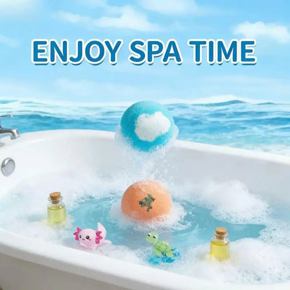 🛁 Natural Bath Bombs for Kids with Mega Bubbles & Surprise Inside 🥚✨-XDX