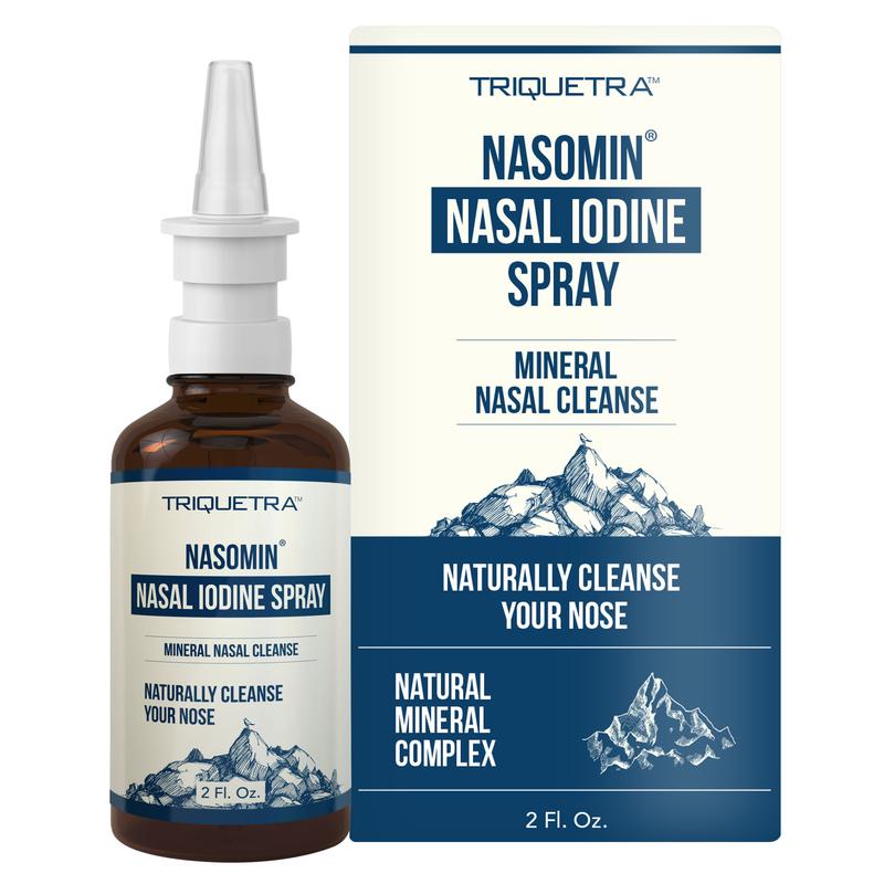 Nasomin Nasal Iodine – Nasal Cleanse– Neutralize Nose - Iodine + Fulvic Acid Blend -100% Natural Mineral Complex – 2 oz. Bottle- Oral Daily-HHW