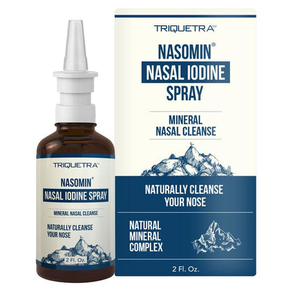 Nasomin Nasal Iodine – Nasal Cleanse– Neutralize Nose - Iodine + Fulvic Acid Blend -100% Natural Mineral Complex – 2 oz. Bottle- Oral Daily-HHW