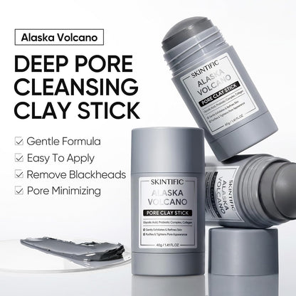 🌋 Alaska Volcano Clay Stick ✨ Deep Clean & Refresh Your Skin