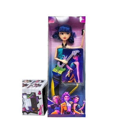 [Christmas gift] K-pop Demon Hunters Anime Action Figure Doll Set of 3 Rumi Mira Zoey 11.5-12 Inches Joint Movable Collectible Dolls for Fans Kids Desk Display Halloween-XDX