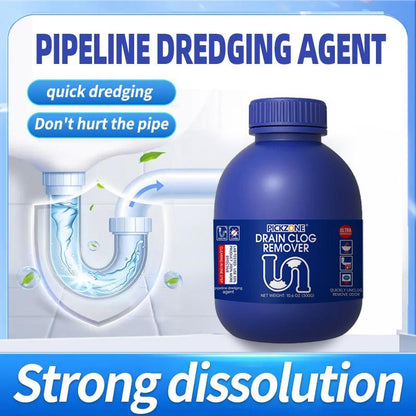 PICKZONE PIPE BOBO -Drain Unclogger Powerful Pipeline Dredging for Kitchen Sinks Shower Drains Tubs Dissolves 200+ Blockages Kills 99% Bacteria Safe for All Pipes Quick Dredging Formula Household Cleaner Bathroom Cleaning Tool-XDX