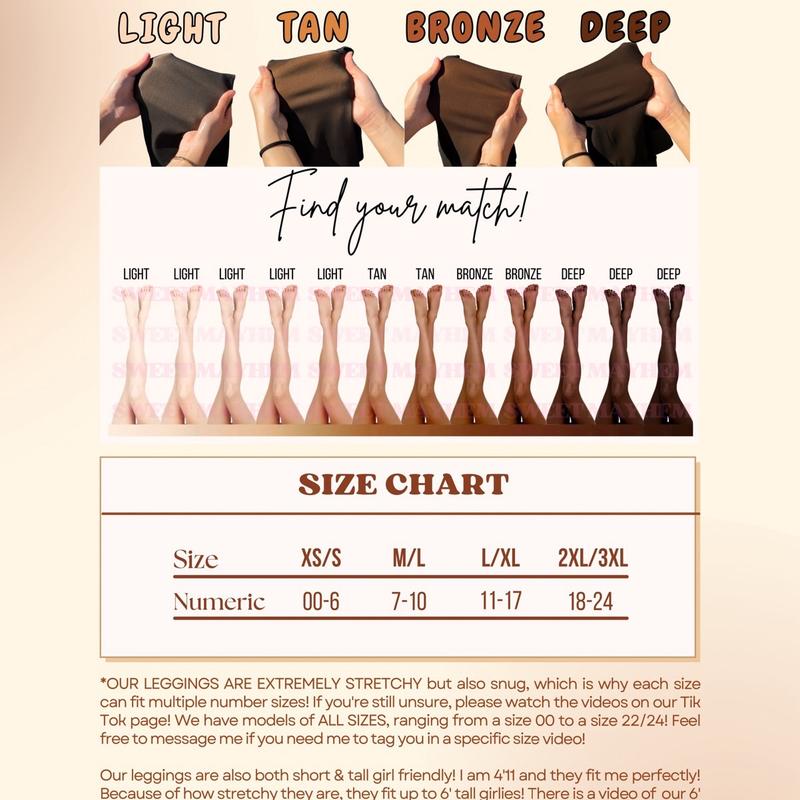 NEW COMPRESSION BAND & ONE SEAM OPTION! THE ORIGINAL MAGIC FLEECE LINED LEGGINGS - XXS TO 3XL - 4 SHADES - CLOSED FOOT - Fleece Tights Available in Plus Size and Light to Brown Fur