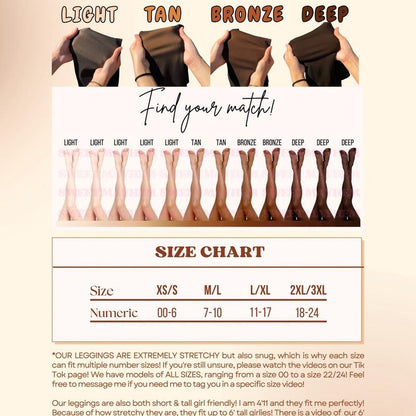 NEW COMPRESSION BAND & ONE SEAM OPTION! THE ORIGINAL MAGIC FLEECE LINED LEGGINGS - XXS TO 3XL - 4 SHADES - CLOSED FOOT - Fleece Tights Available in Plus Size and Light to Brown Fur