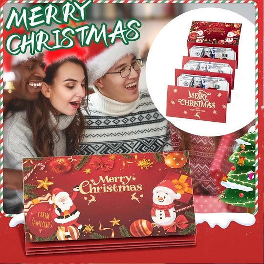 Christmas Cash Gift Envelope,Christmas Money Holders for Cash Gift Card Holder, 2025 New Creative Cashs Surprise Envelope, DIY Xmas Money Gifts Envelopes-HHW