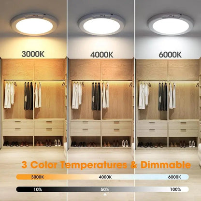 Rechargeable Motion Sensor Ceiling Light with Remote - Magnetic Wireless Ceiling Light Battery Powered for Closet Shower Stairs Shed Hallway Porch Patio ect-XDX