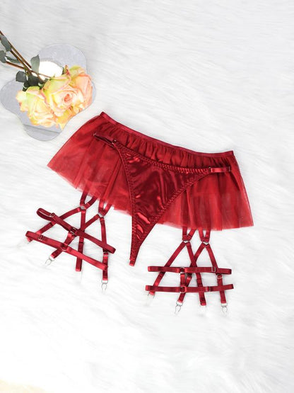 Red Silk Bow Sleepwear Set - Glamour Nightwear for New Year, Valentine's Day, Birthday Gifts - Soft, Breathable, Minimalist Design - Comfortable Pajamas for Women Fabric Womenswear Suits Elegance—XDX