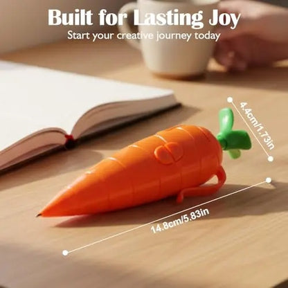 fun gift🎁🎁60-Second Voice Recorder with Playback & Audio Recorder Pen - Cute Carrot-Shaped Recorder Device, Smooth-Writing Ballpoint Pen - Fun & Creative Gift for Kids, Students, Teachers-HHW